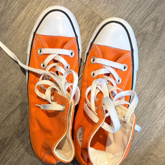 Converse Bright Orange High-Tops - Picture 3 of 4